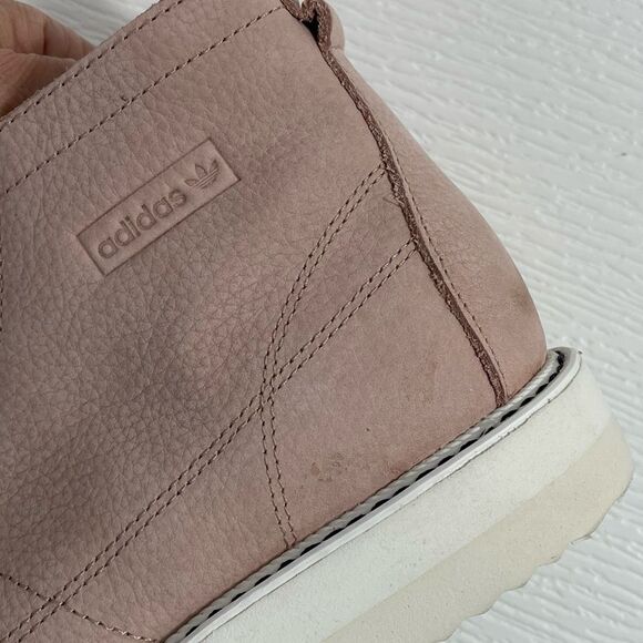 NWT Adidas Super Star Pink Boots Women’s Size 7‎ High Top Leather B37816 Shoes - Picture 11 of 12